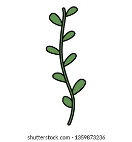 branch with leafs plant