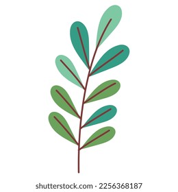 branch with leafs plant icon