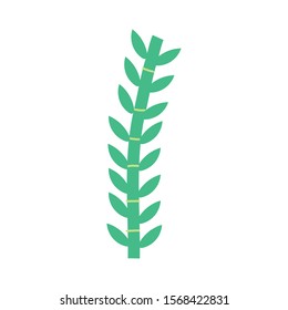 branch with leafs plant icon vector illustration design