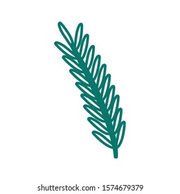 branch with leafs plant icon vector illustration design
