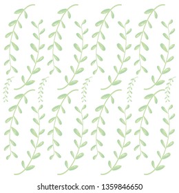 branch with leafs plant pattern