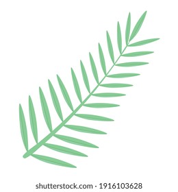 branch with leafs spring season vector illustration design