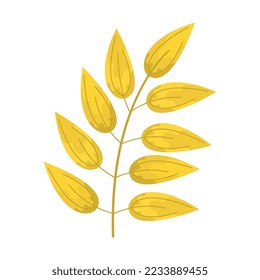 branch with leafs yellow color