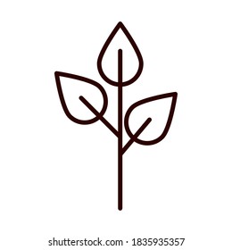 Laubblätterblatt-Naturvektorgrafik-Ikone