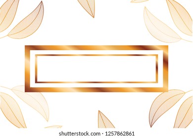 branch with leaves and frame isolated icon