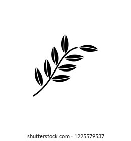 Branch with leaves icon. Simple glyph vector of autumn set for UI and UX, website or mobile application