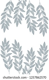 branch with leaves isolated icon