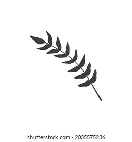 Branch and leaves logo element