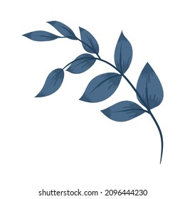 branch with leaves nature icon