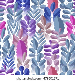 Branch leaves. Seamless pattern. Flora. Vector leaf. Book cover. Nature wallpaper. Shop of plants. Greenhouse. Garden.