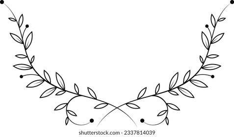 Branch with leaves simple silhouette