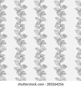 Branch with leaves, vector eps 10