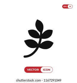 Branch with leaves vector icon