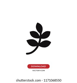 Branch with leaves vector icon