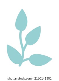 Branch with leaves. Vector illustration