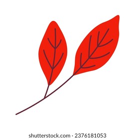 Branch With Leaves Vector Illustration