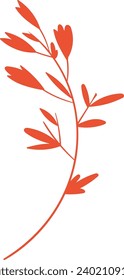 Branch With Leaves Vector Illustration