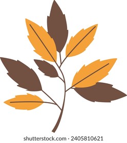 Branch With Leaves Vector Illustration