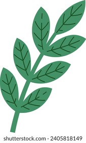 Branch With Leaves Vector Illustration
