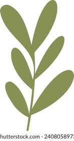Branch With Leaves Vector Illustration