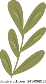 Branch With Leaves Vector Illustration