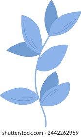 Rama Con Hojas Ilustración Vectorial
