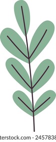 Branch With Leaves Vector Illustration