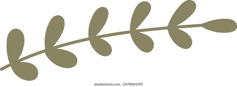 Branch With Leaves Vector Illustration