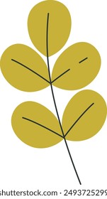 Branch With Leaves Vector Illustration