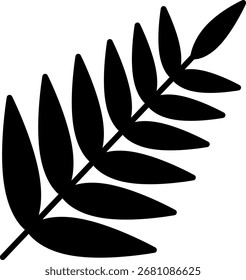 Branch com folhas ilustração vetor