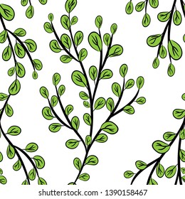 Branch with leaves vector illustration eps 10