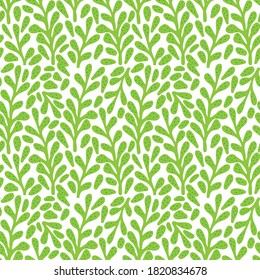 Branch with leaves vector seamless pattern. perfect for textile, cover, wallpaper and etc.