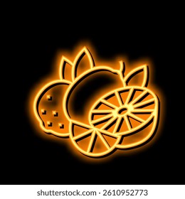 branch lemon and lime neon light sign vector. branch lemon and lime illustration