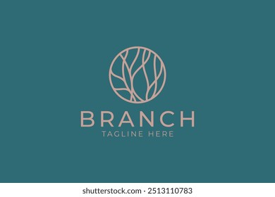 Branch Logo Nature Element Design Sign Symbol Fashion Beauty Brand Identity