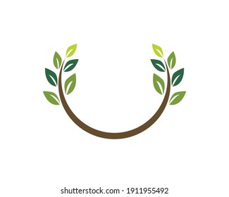 Branch logo template suitable for businesses and product names. This stylish logo design could be used for different purposes for a company, product, service or for all your ideas.