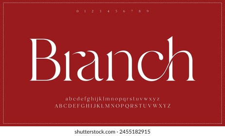 Branch, the luxury type elegant font and glamour alphabet vector set