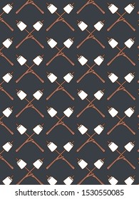 branch and Marshmallow pattern vector