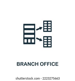 Branch Office Icon. Monochrome Simple Company Structure Icon For Templates, Web Design And Infographics