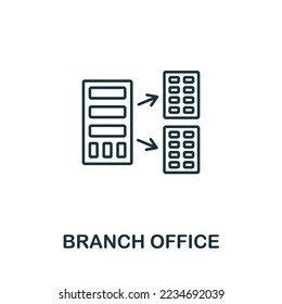 Branch Office icon. Monochrome simple Company Structure icon for templates, web design and infographics