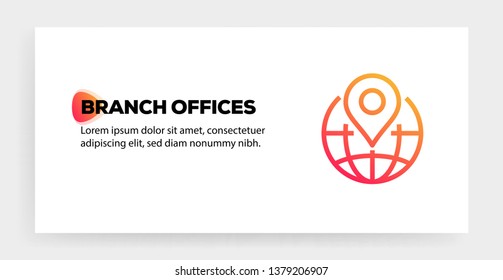 BRANCH OFFICES ICON CONCEPT