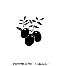 Branch of olives icon in ancient roma set