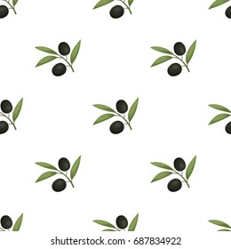 Branch of olives icon in cartoon style isolated on white background. Spain country symbol stock vector illustration.