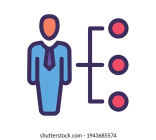 branch organization business single isolated icon with filled line style
