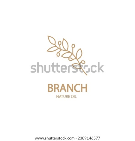 Branch outline vector icon. Thin line black branch icon, flat vector simple element illustration from editable nature concept isolated stroke on white background