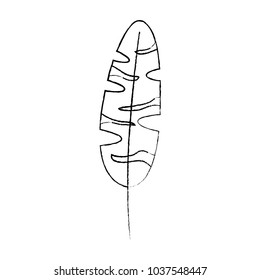 branch palm leaves frond natural vector illustration sketch design