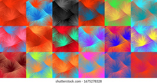 Branch of a palm seamless pattern. Vivid colorful summer vector set of print backgrounds. Trendy collection for design for clothes