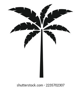 Branch palm tree icon simple vector. Summer leaf. Coconut plant