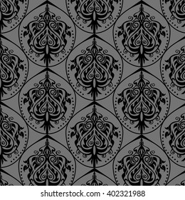 branch Pattern damask wallpaper for interior