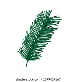 Natursymbol für Zweigstellen-Pinien-Blätter, Vektorgrafik