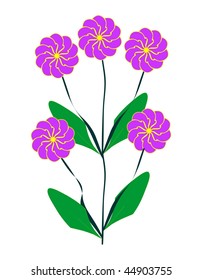 Branch of pink flowers